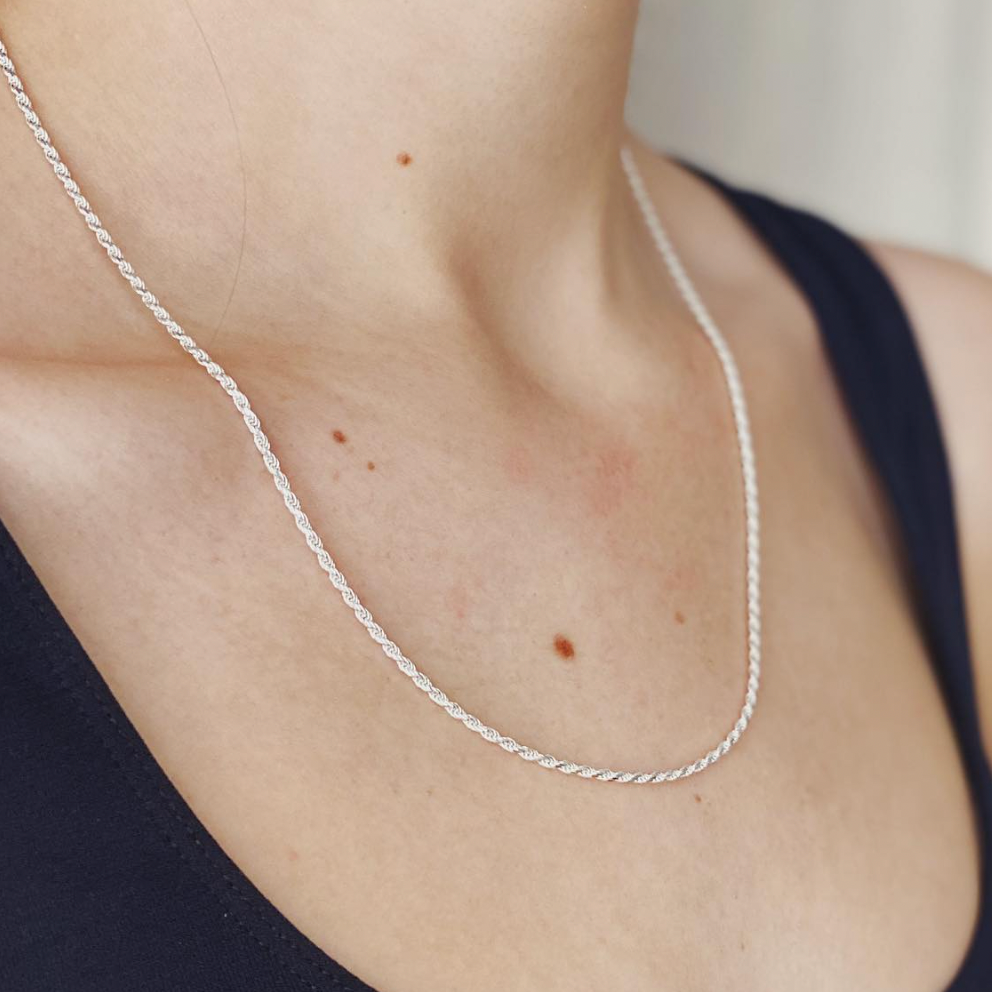 2mm Rope Chain - Sterling Silver