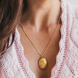 Secret Garden Oval Locket Necklace