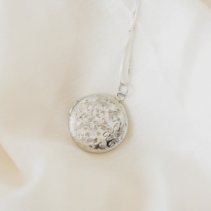 Wildflower Silver Locket Necklace