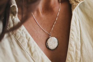 Wildflower Silver Locket Necklace