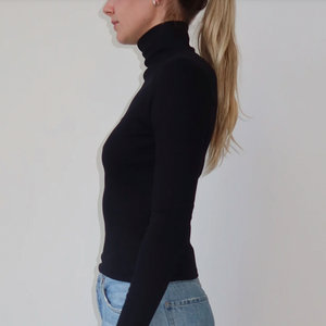 Ribbed Neck Turtleneck by Brunette The Label