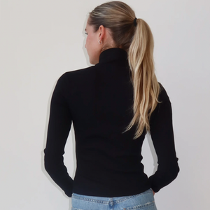 Ribbed Neck Turtleneck by Brunette The Label