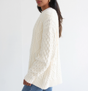 Irish Cable Knit Sweater by Brunette The Label