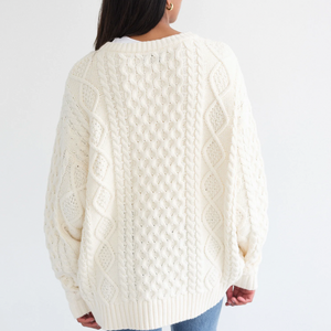 Irish Cable Knit Sweater by Brunette The Label