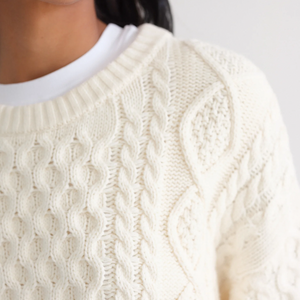 Irish Cable Knit Sweater by Brunette The Label