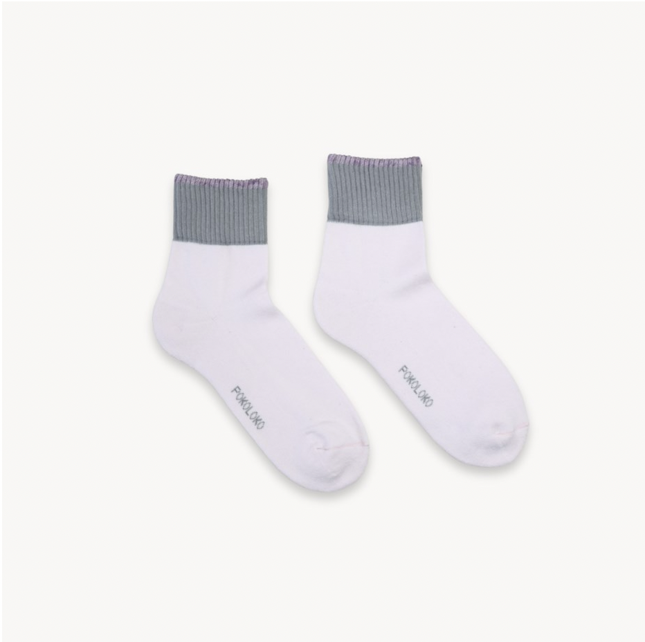 Block Pima Socks - Pink Lemonade