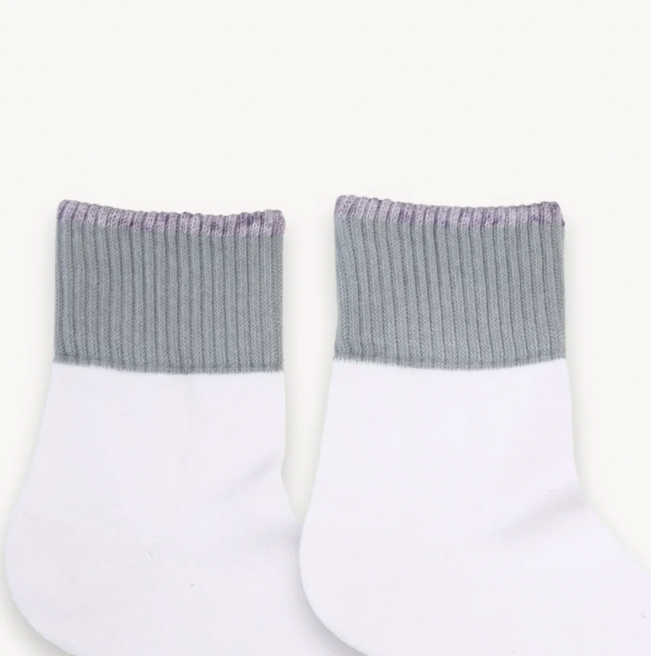 Block Pima Socks - Pink Lemonade