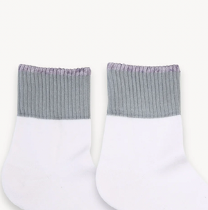 Block Pima Socks - Pink Lemonade