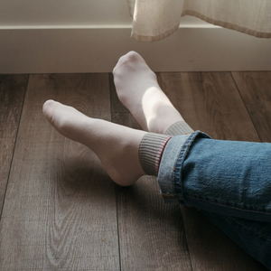 Block Pima Socks - Pink Lemonade