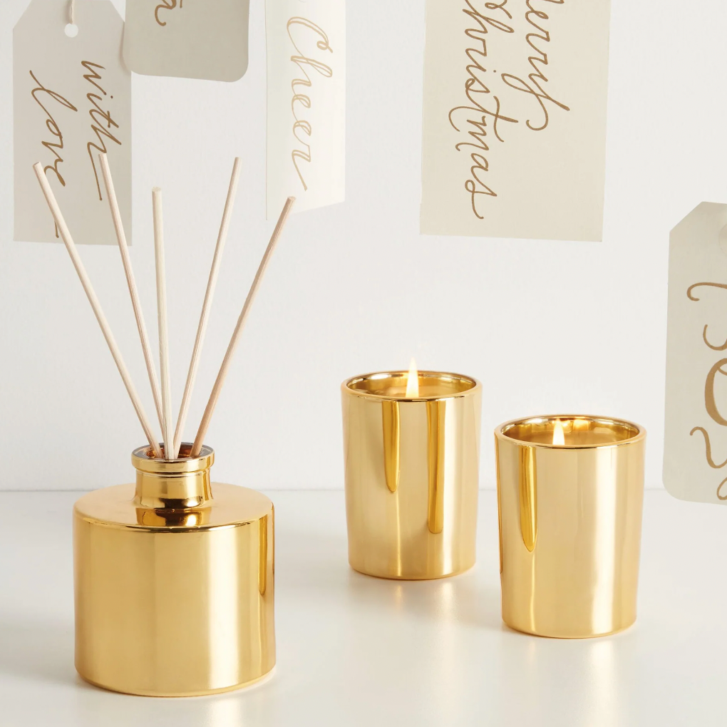 Thymes Fraser Fir Petite Gold Reed Diffuser