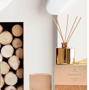 Thymes Fraser Fir Petite Gold Reed Diffuser
