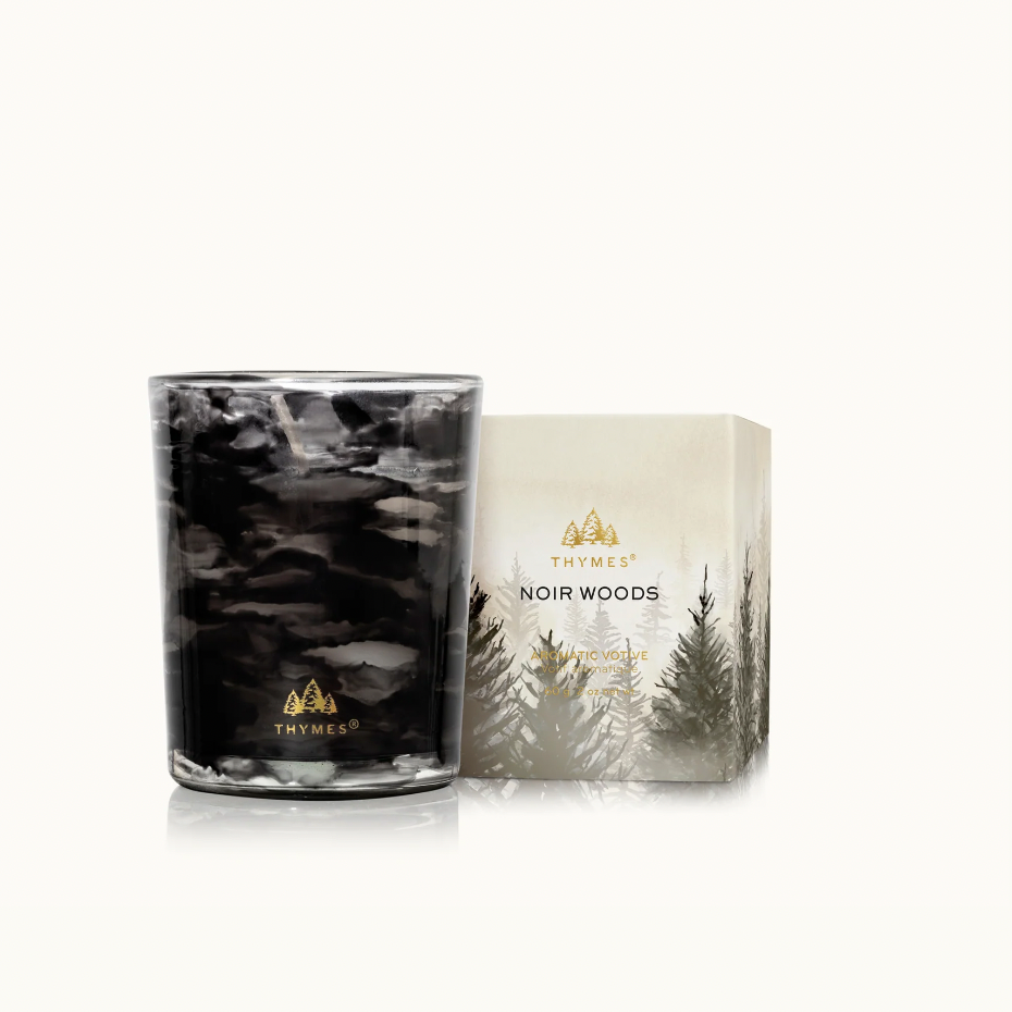Noir Woods Votive Candle by Thymes