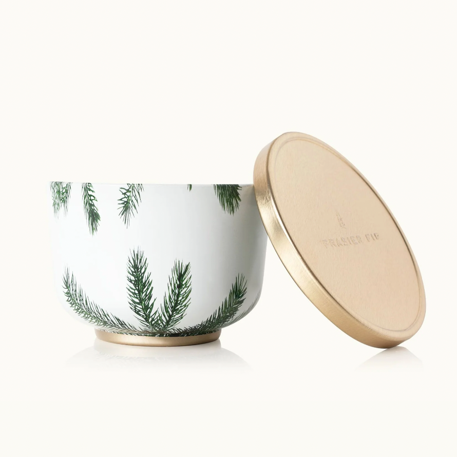 Frasier Fir Candle Tin w/ Gold Lid