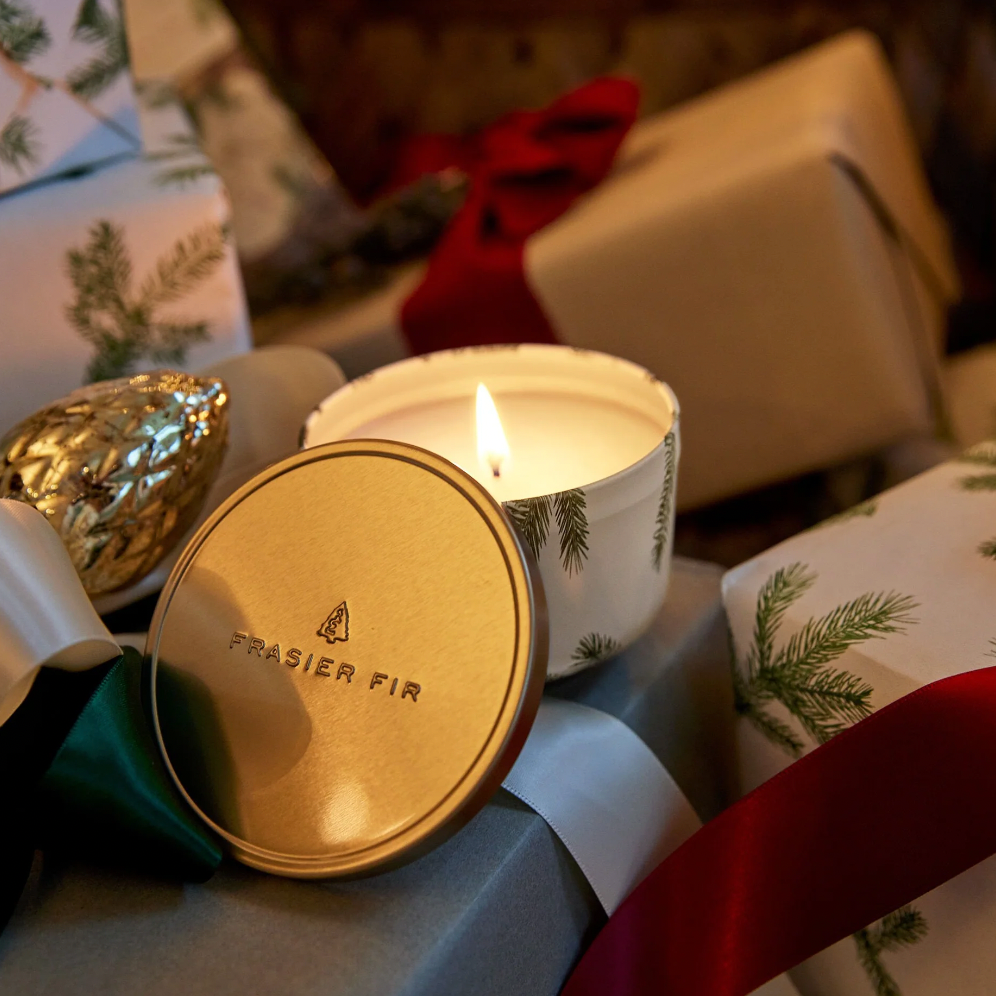 Frasier Fir Candle Tin w/ Gold Lid