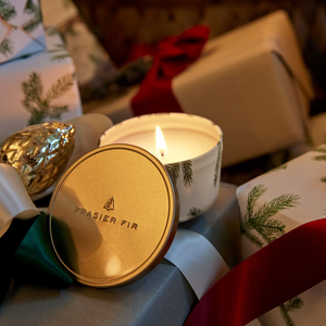 Frasier Fir Candle Tin w/ Gold Lid