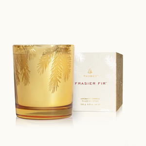 Thymes Frasier Fir Gilded Gold Poured Candle