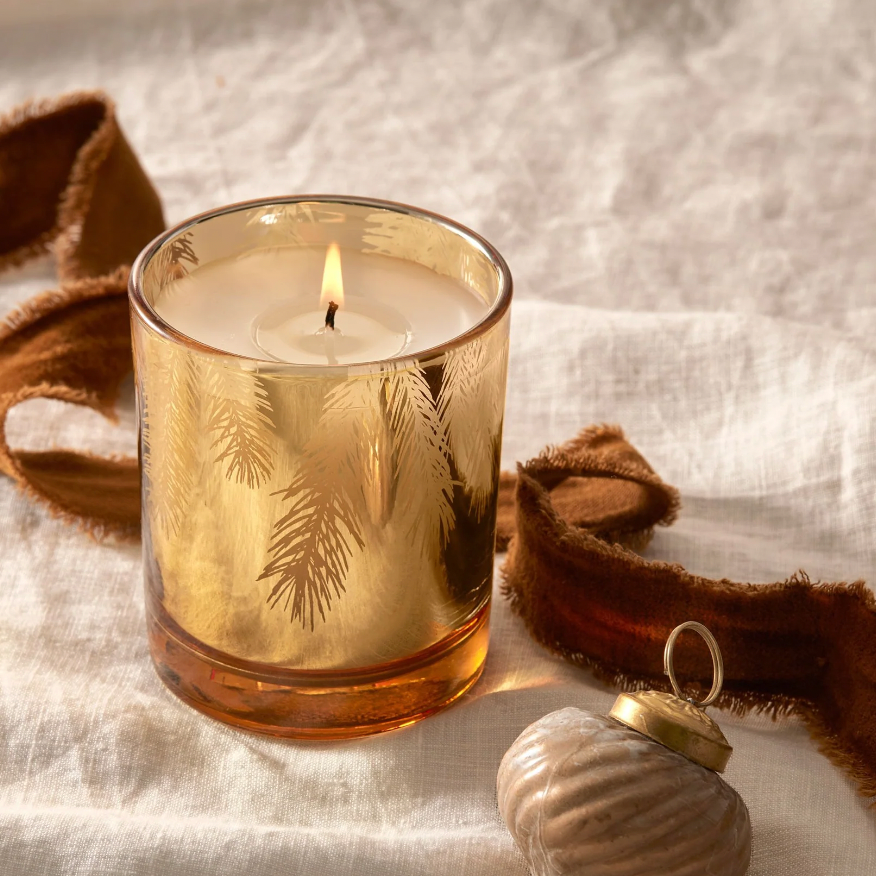 Thymes Frasier Fir Gilded Gold Poured Candle