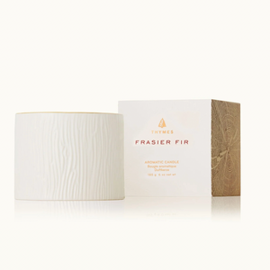 Thymes Frasier Fir Gilded Ceramic Candle