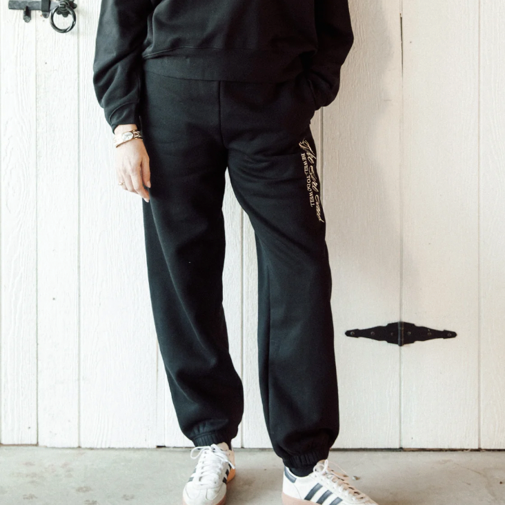 "Take Care Club" Oversized Joggers by Brunette The Label