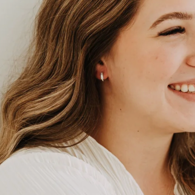 The Diana Sterling Silver Huggies