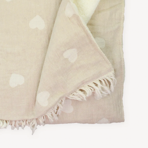 Have a Heart Fleece Lined Throw