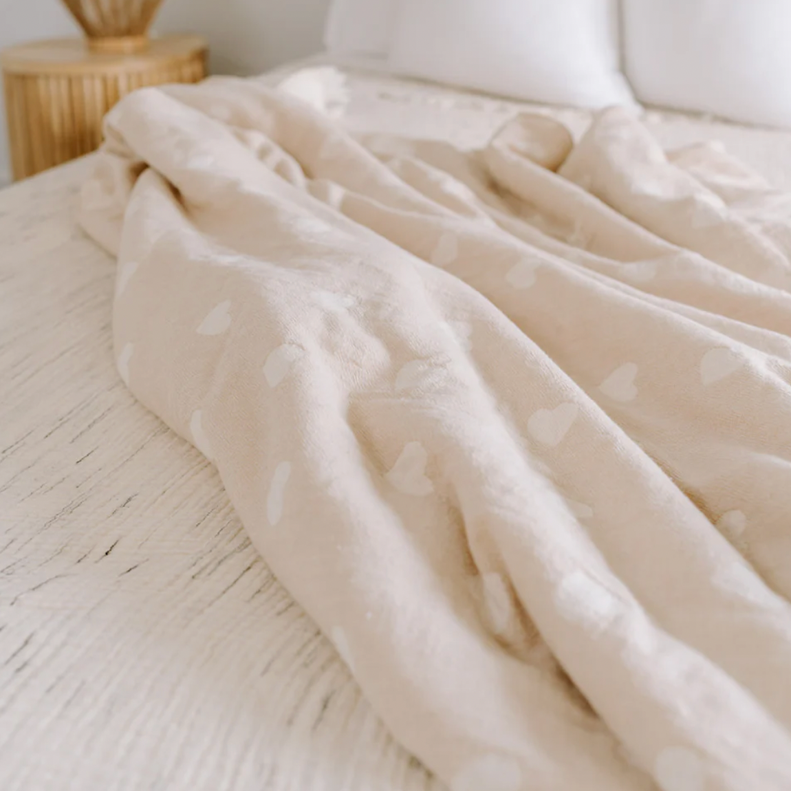 Have a Heart Fleece Lined Throw