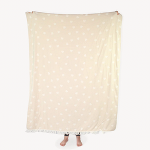 Have a Heart Fleece Lined Throw