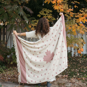Maple Leaf Canada Fleece Lined Throw