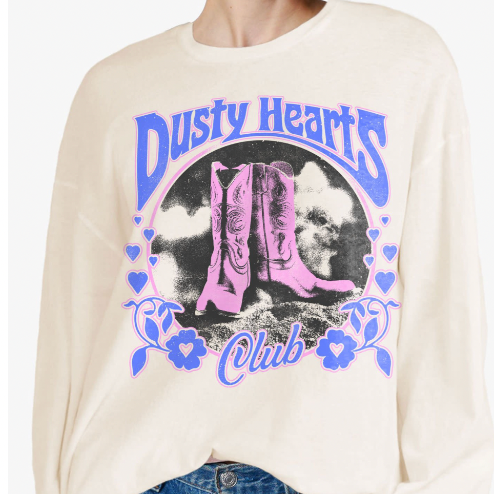 Dusty Hearts Club Long Sleeve Tee