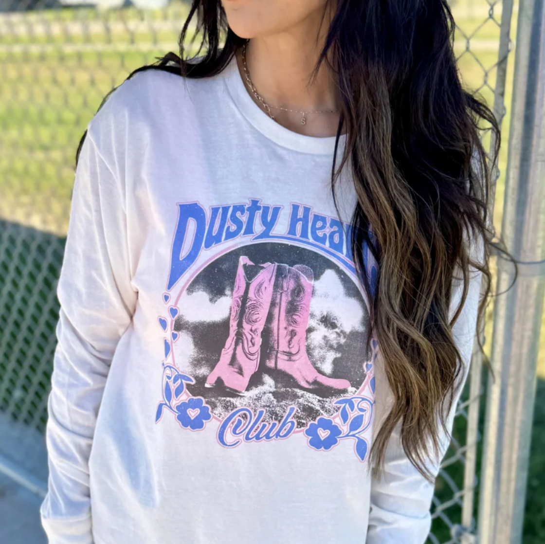 Dusty Hearts Club Long Sleeve Tee