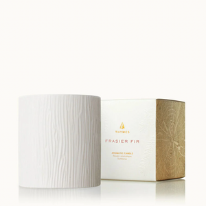 Thymes Frasier Fir Gilded Medium Ceramic Candle