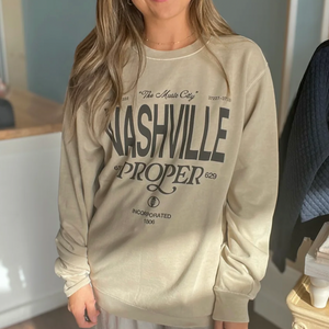 Nashville Proper Oversized Crew Sweatshirt by Girl Dangerous