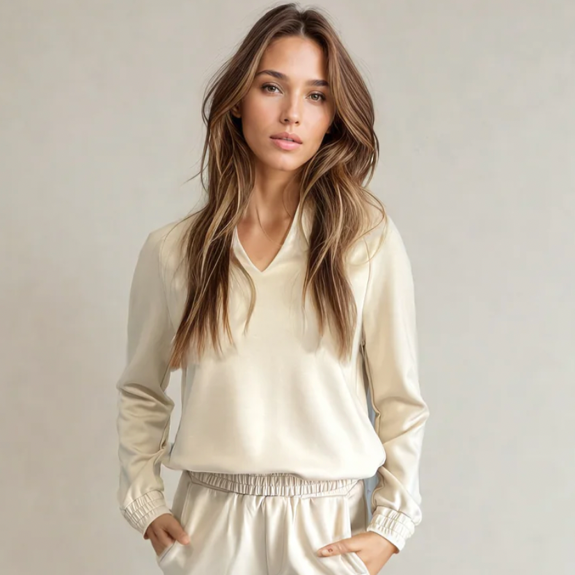 Lana LUXEflow V-Neck Long Sleeve Pullover