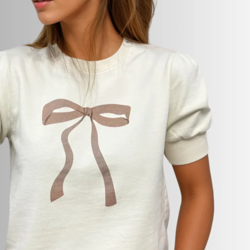 Esme Puff Sleeve Bow Top