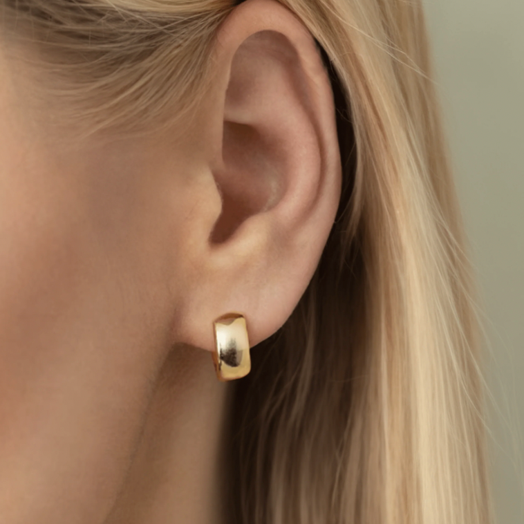 Chunky Huggie Gold Hoops