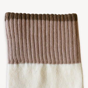 Block Pima Socks - Sandbanks