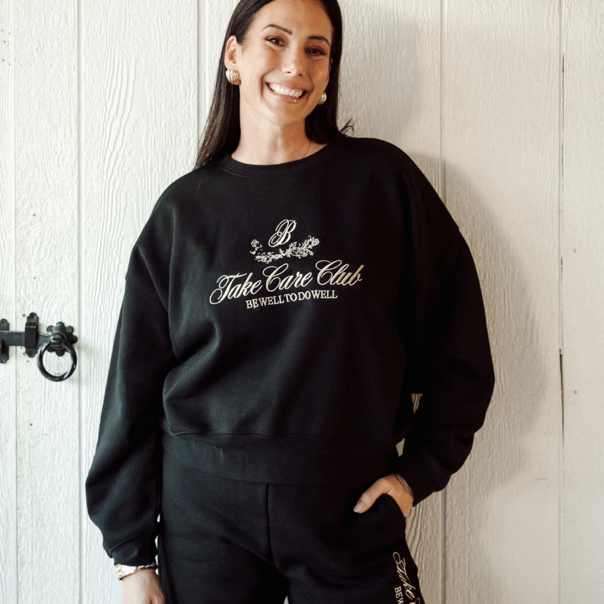 "Take Care Club" Girlfriend Crew by Brunette The Label