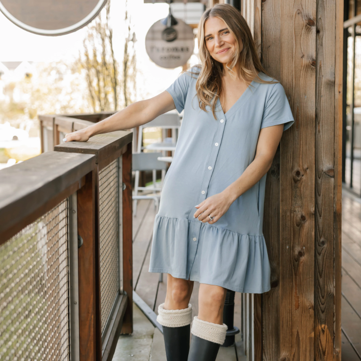 Hailey Dusty Blue Dress