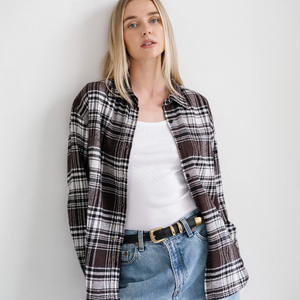 Plaid Button Up Shirt by Brunette the Label