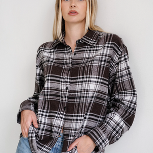 Plaid Button Up Shirt by Brunette the Label