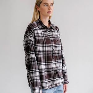 Plaid Button Up Shirt by Brunette the Label