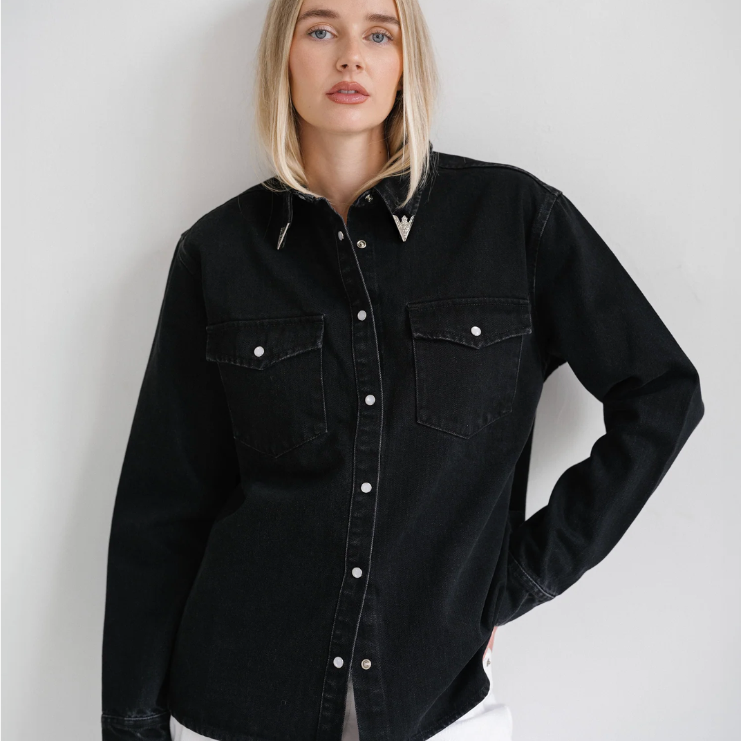 Jolene Denim Western Shirt by Brunette the Label