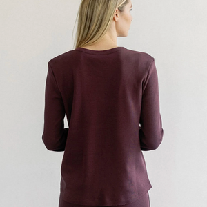 Waffle Henley Shirt by Brunette the Label