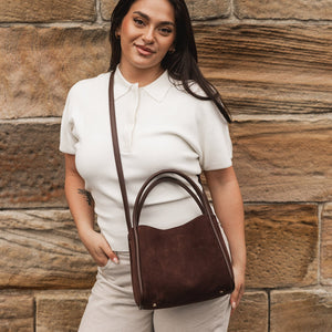 Steffie Suede Mini Tote Bag