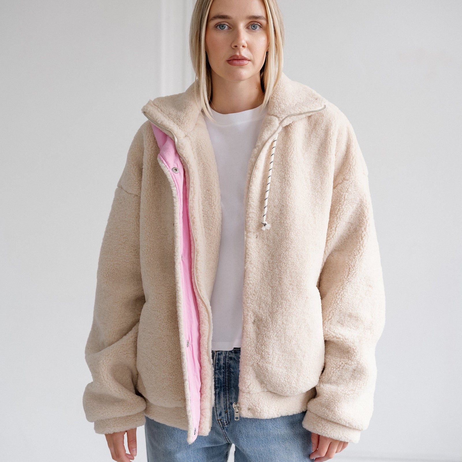Snap Sherpa Jacket by Brunette The Label