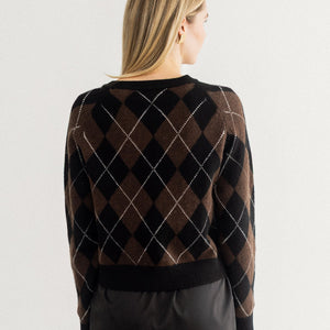 Little Sister Argyle Cardigan