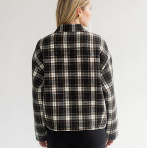 Plaid Bubble Jacket by Brunette The Label