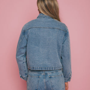 Magali Denim Jacket w/ Chrome Hearts by Brunette The Label