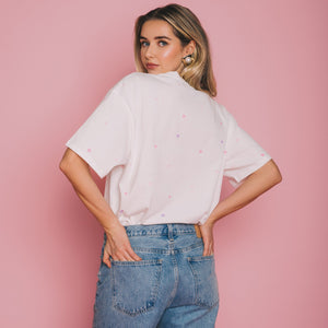 Tiny Heart Oversized Boxy Tee by Brunette The Label