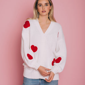 Heart Oversized Cardigan by Brunette The Label